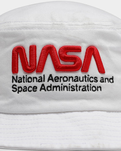American Needle Men's NASA Cotton Twill Bucket Hat White