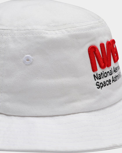 American Needle Men's NASA Cotton Twill Bucket Hat White