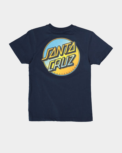 Santa Cruz Kid's Contra Dot T-Shirt Blue Nights