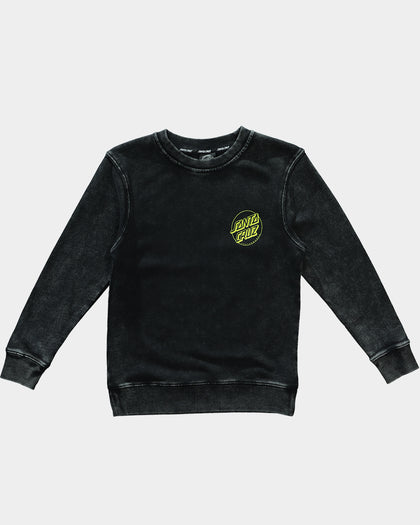 Santa Cruz Kids' Decay Hand Crewneck Acid Black