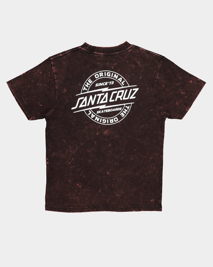 Santa Cruz Kids' Bolt Strip Short Sleeve T-Shirt Acid Rust
