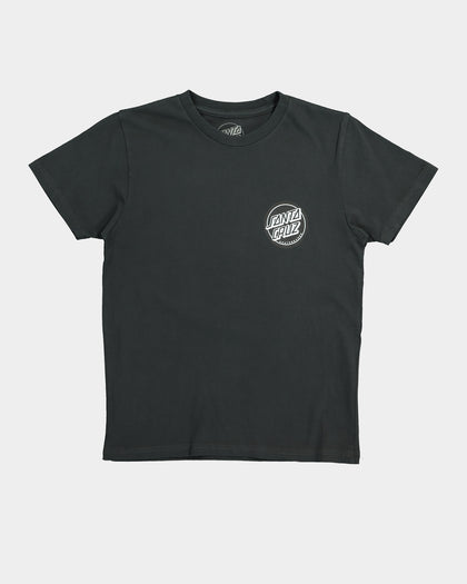 Santa Cruz Kids' Slasher Dot Short Sleeve T-Shirt Pigment Black