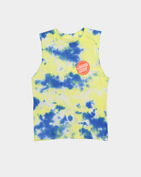 Santa Cruz Kids' Slasher Dot Muscle Singlet Blue Depths Tie