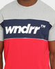Wndrr Men's Last Lap 3 Panel T-Shirt Grey Marle