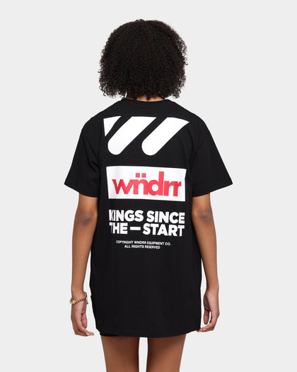 WNDRR Centre Line Custom Fit T-Shirt Black