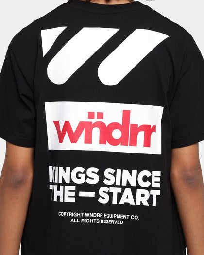 WNDRR Centre Line Custom Fit T-Shirt Black