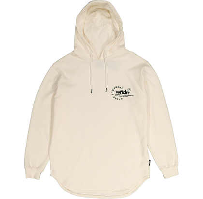 WNDRR Stage Curved Hoodie Off White