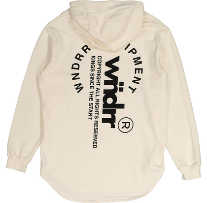 WNDRR Stage Curved Hoodie Off White