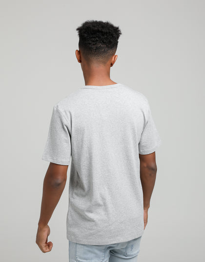 Champion Heritage Script Tee Oxford Heather