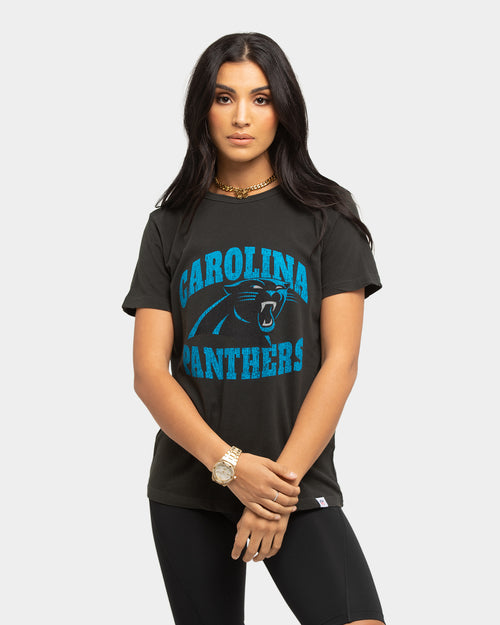 Majestic Athletic Women's Carolina Panthers Vintage NFL Team T-Shirt Black