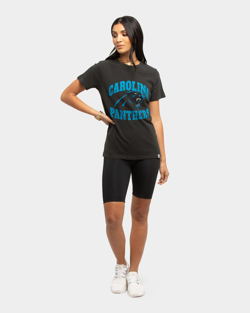 Majestic Athletic Women's Carolina Panthers Vintage NFL Team T-Shirt Black