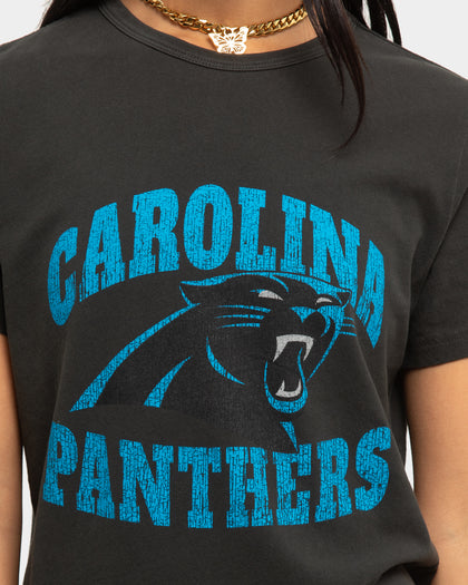 Majestic Athletic Women's Carolina Panthers Vintage NFL Team T-Shirt Black