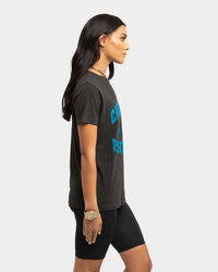 Majestic Athletic Women's Carolina Panthers Vintage NFL Team T-Shirt Black