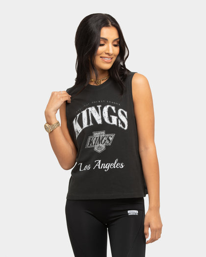 Majestic Athletic Women's Los Angeles Kings Vintage Gym Tank Black