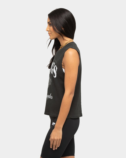 Majestic Athletic Women's Los Angeles Kings Vintage Gym Tank Black