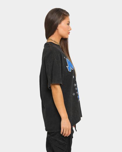 Mitchell & Ness Men's Orlando Magic Oversized Logo Short Sleeve Vintage T-Shirt Black