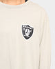 Majestic Athletic Raiders Levare Long Sleeve T-Shirt Snow Wash Pale