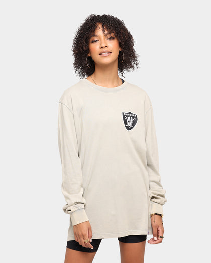 Majestic Athletic Raiders Levare Long Sleeve T-Shirt Snow Wash Pale