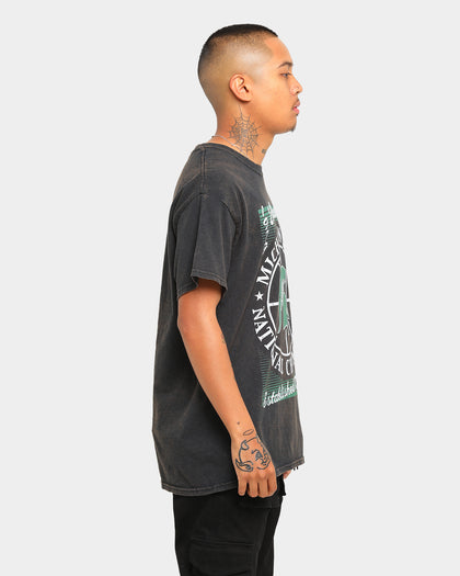 NATIONAL COLLEGIATE ATHLETIC ASSC Michigan State Spartans Vintage Court Side T-Shirt Vintage Black