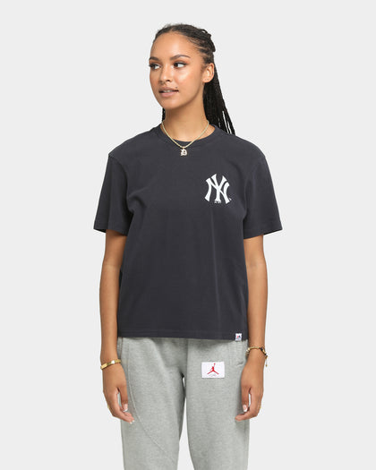 Majestic Athletic Women's Los Angeles Yankees Elle OD Boxy T-Shirt Faded Black