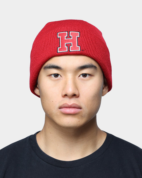 National Collegiate Athletic ASSC Harvard Crimson Team Colour Fisherman Beanie Burgundy