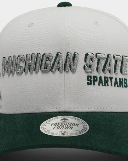 NATIONAL COLLEGIATE ATHLETIC ASSC Michigan State Spartans Freshman Crown Snapback Off White