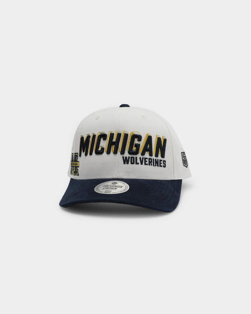 NATIONAL COLLEGIATE ATHLETIC ASSC Michigan Wolverines Freshman Crown Snapback Off White
