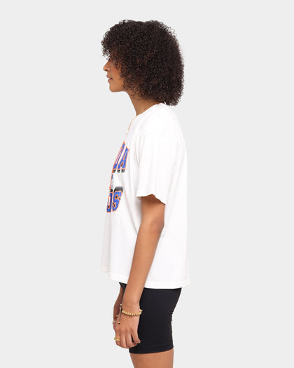 NATIONAL COLLEGIATE ATHLETIC ASSC Women's Michigan Wolverines 90's Champ Vintage T-Shirt Vintage White