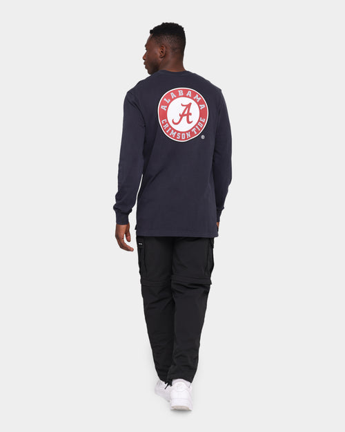 NATIONAL COLLEGIATE ATHLETIC ASSC Alabama Crimson Tide Team Crest Jeaner Long Sleeve T-Shirt Vintage Black