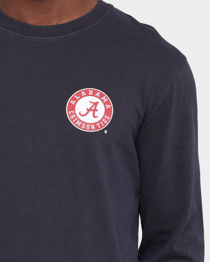 NATIONAL COLLEGIATE ATHLETIC ASSC Alabama Crimson Tide Team Crest Jeaner Long Sleeve T-Shirt Vintage Black