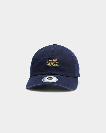 NATIONAL COLLEGIATE ATHLETIC ASSC Michigan Wolverines Small Team Crest Dad Hat Strapback Washed Navy