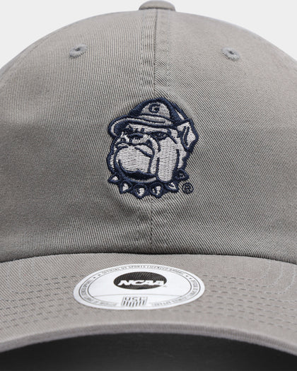 NATIONAL COLLEGIATE ATHLETIC ASSC Georgetown Hoyas Small Team Crest Dad Hat Strapback Washed Grey