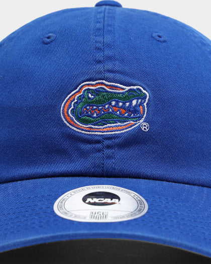 NATIONAL COLLEGIATE ATHLETIC ASSC Florida Gators Small Team Crest Dad Hat Strapback Washed Royal
