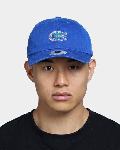 NATIONAL COLLEGIATE ATHLETIC ASSC Florida Gators Small Team Crest Dad Hat Strapback Washed Royal