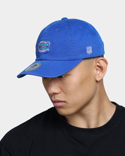 NATIONAL COLLEGIATE ATHLETIC ASSC Florida Gators Small Team Crest Dad Hat Strapback Washed Royal
