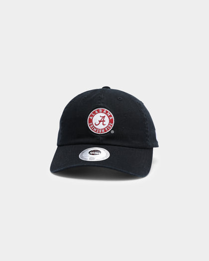 NATIONAL COLLEGIATE ATHLETIC ASSC Alabama Crimson Tide Small Team Crest Dad Hat Strapback Washed Black