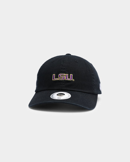 NATIONAL COLLEGIATE ATHLETIC ASSC LSU Small Team Crest Dad Hat Strapback Washed Black