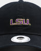 NATIONAL COLLEGIATE ATHLETIC ASSC LSU Small Team Crest Dad Hat Strapback Washed Black
