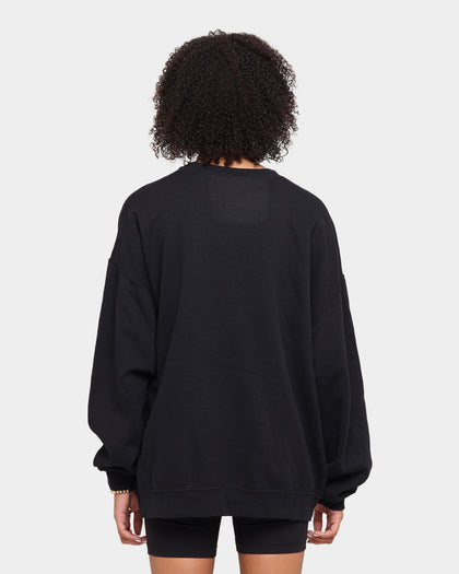 Mitchell & Ness Men's Los Angeles Lakers Oversize XL Logo Crew Sweat Vintage Black