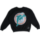 Mitchell and Ness Miami Dolphins Oversized Extra Large Print Crewneck Vintage Black