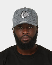 Majestic Athletic Chicago Blackhawks Paisley Crest Pro-Crown Snapback Pewter