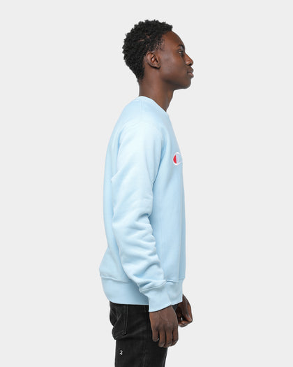 Champion Rev Weave Embroidered Crew Candid Blue