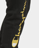CHAMPION REV WEAVE SCRIPT JOGGER BLACK/GOLD