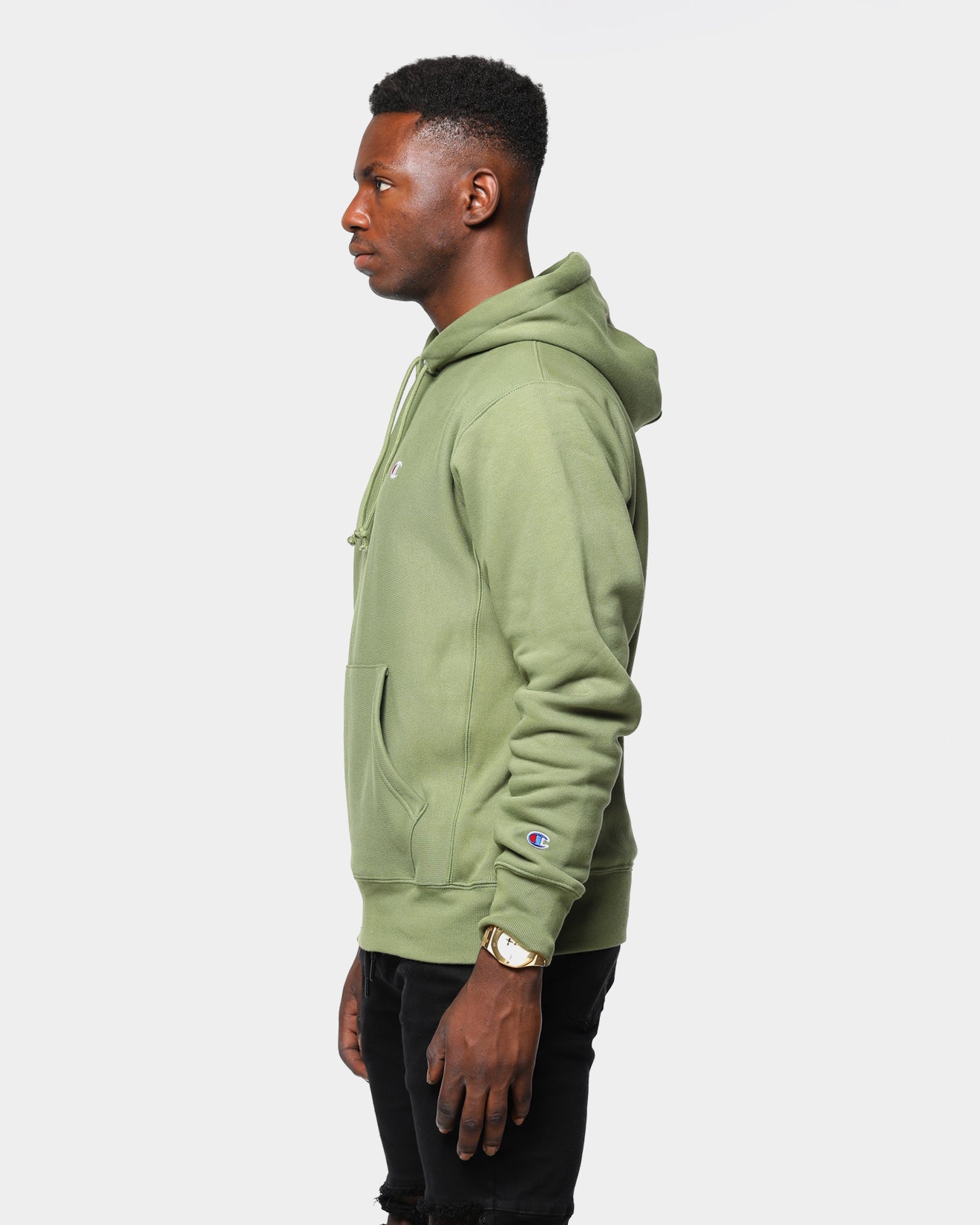 Champion Men's Reverse Weave Hoodie Olive/Khaki | Culture Kings US