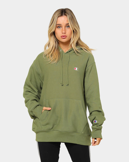 Champion Men's Rev Weave Hoodie Olive/Khaki