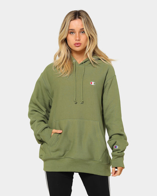 Champion Men's Rev Weave Hoodie Olive/Khaki