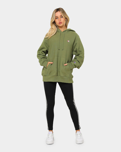 Champion Men's Rev Weave Hoodie Olive/Khaki
