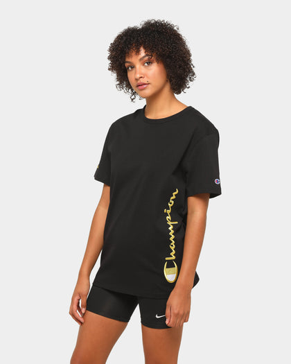 Champion Heritage Script T-Shirt Black/Gold