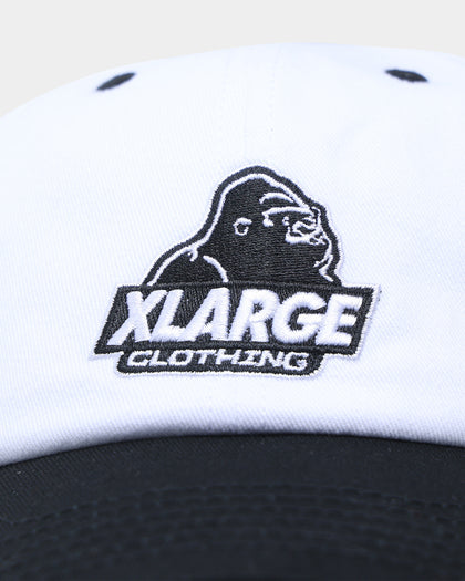 XLARGE Slanted Logo Snapback Black/White