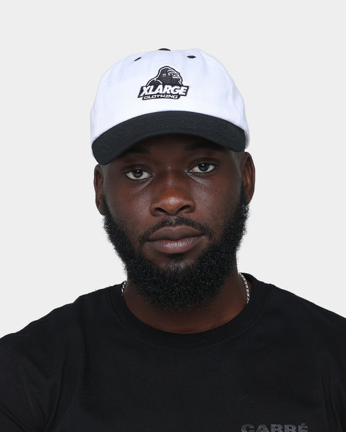 XLARGE Slanted Logo Snapback Black/White